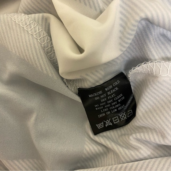 UDEAR Navy & White Buffalo Check Empire-Waist V-Neck Hooded Tunic Women size XXL - Picture 6 of 7